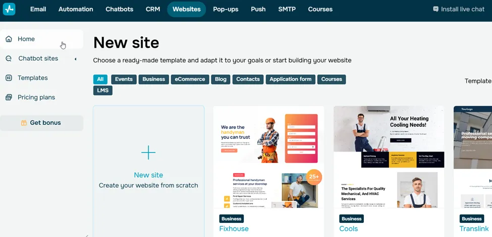 sendpulse low code platform