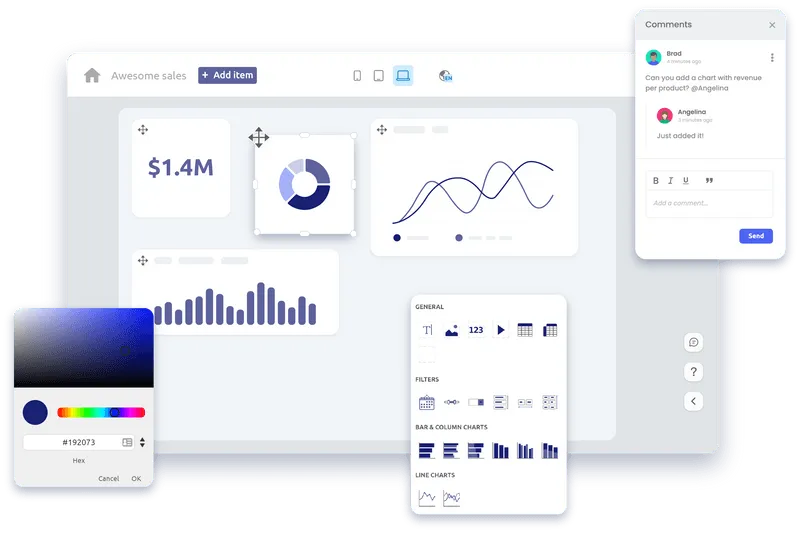 data visualization in Luzmo