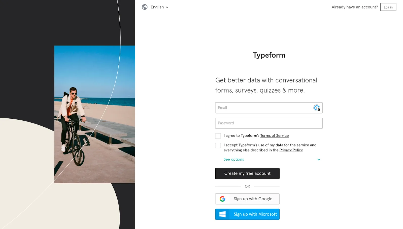 typeform's onboarding flow