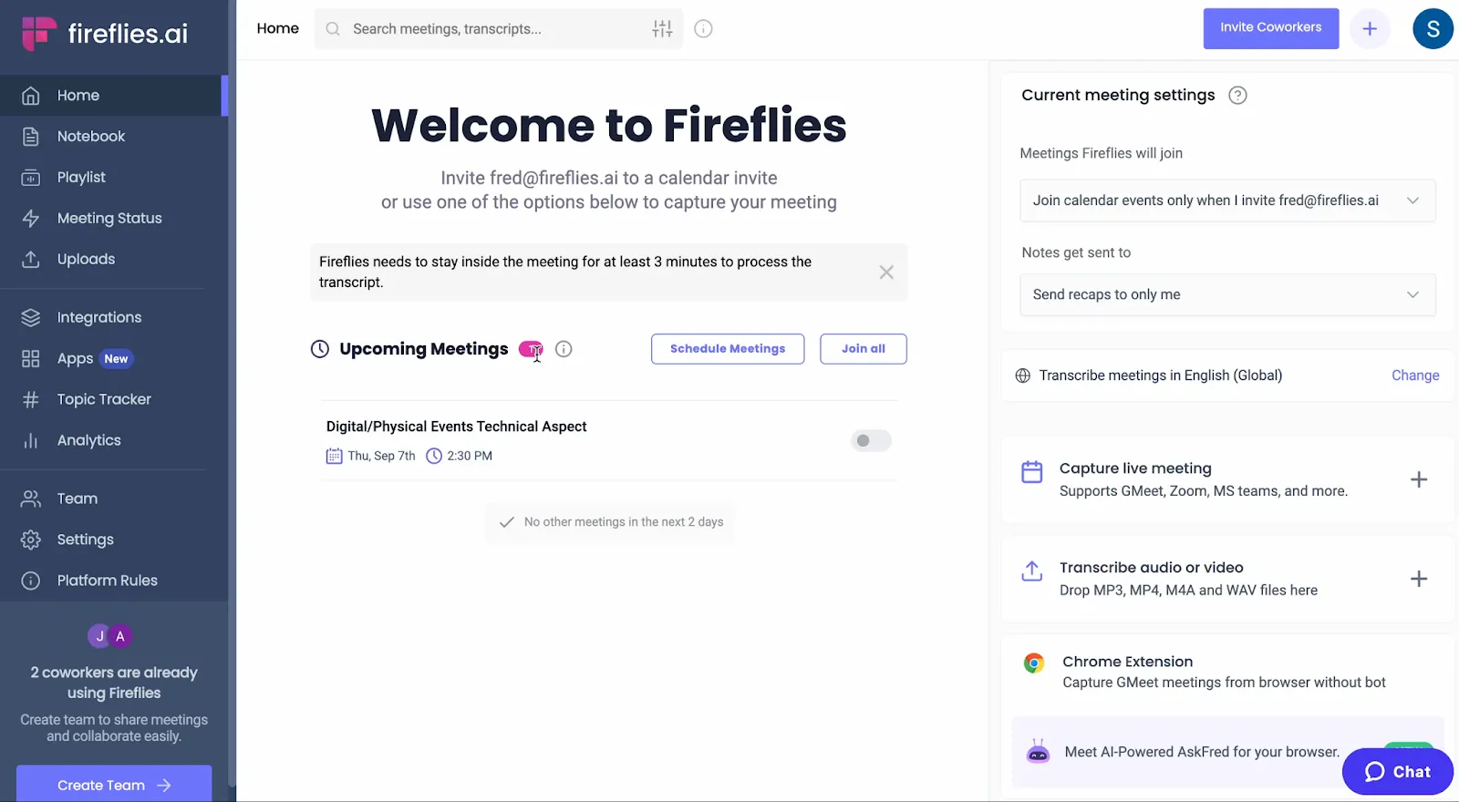 fireflies AI note taker
