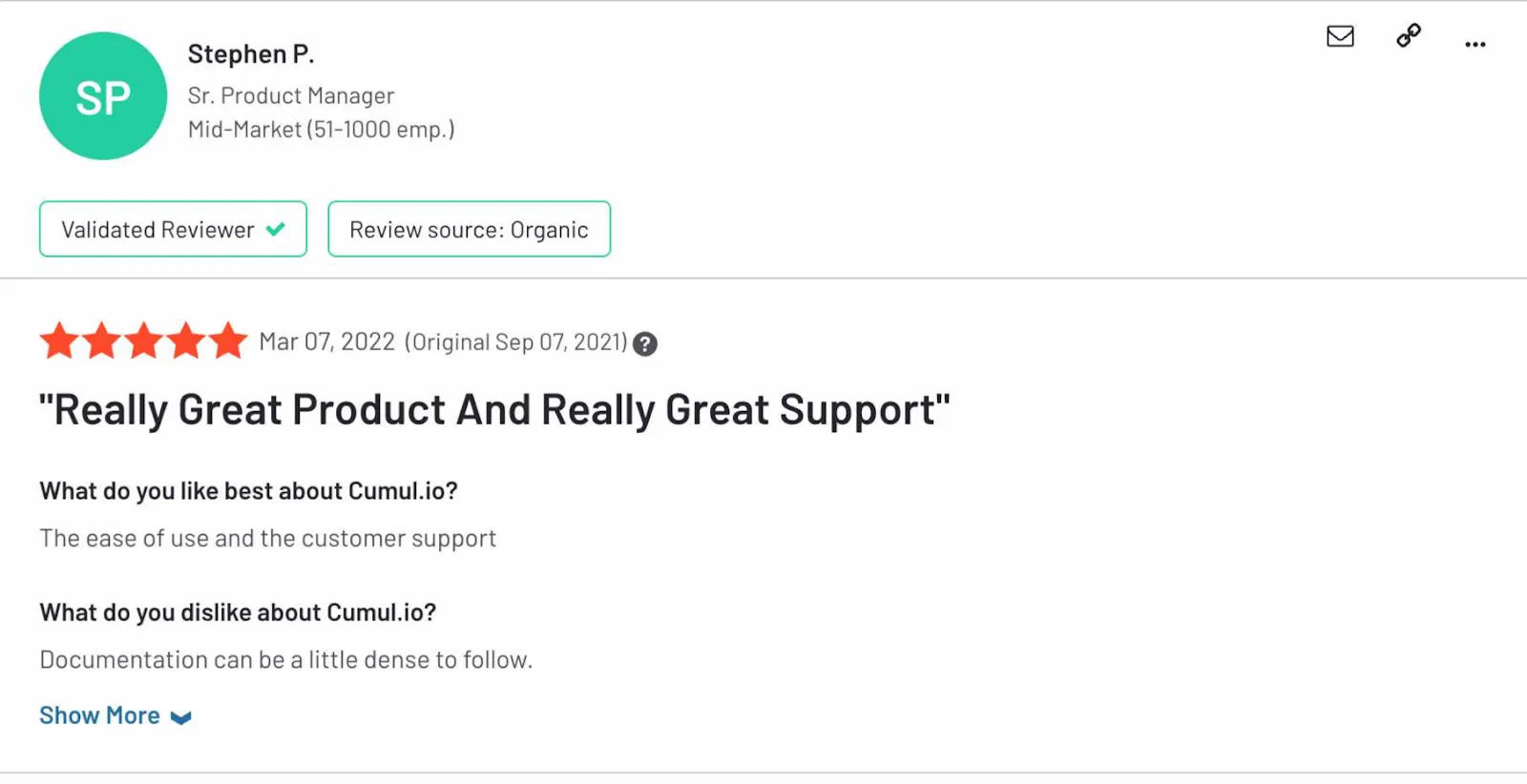 customer feedback example - not good