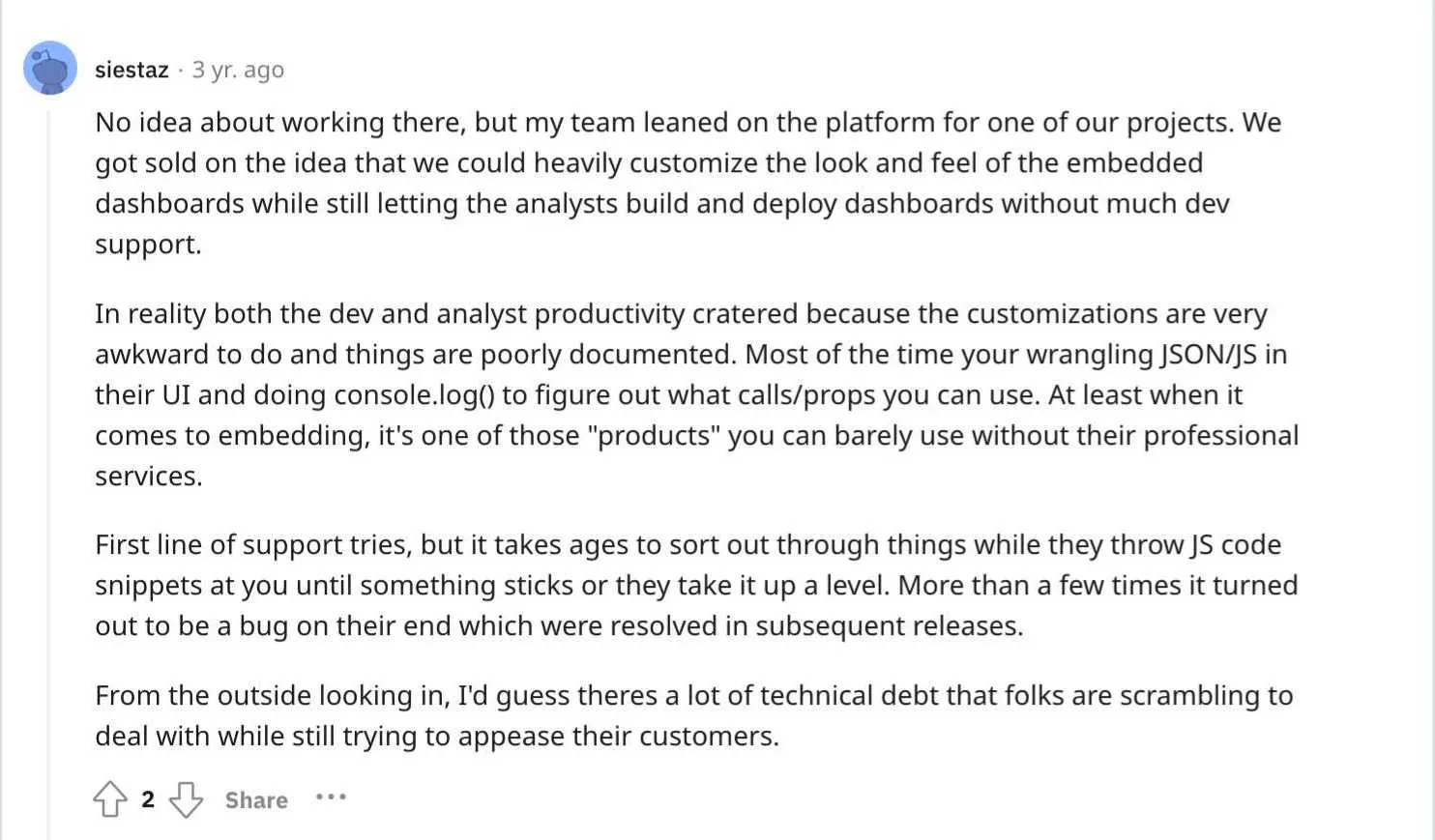 Sisense feedback