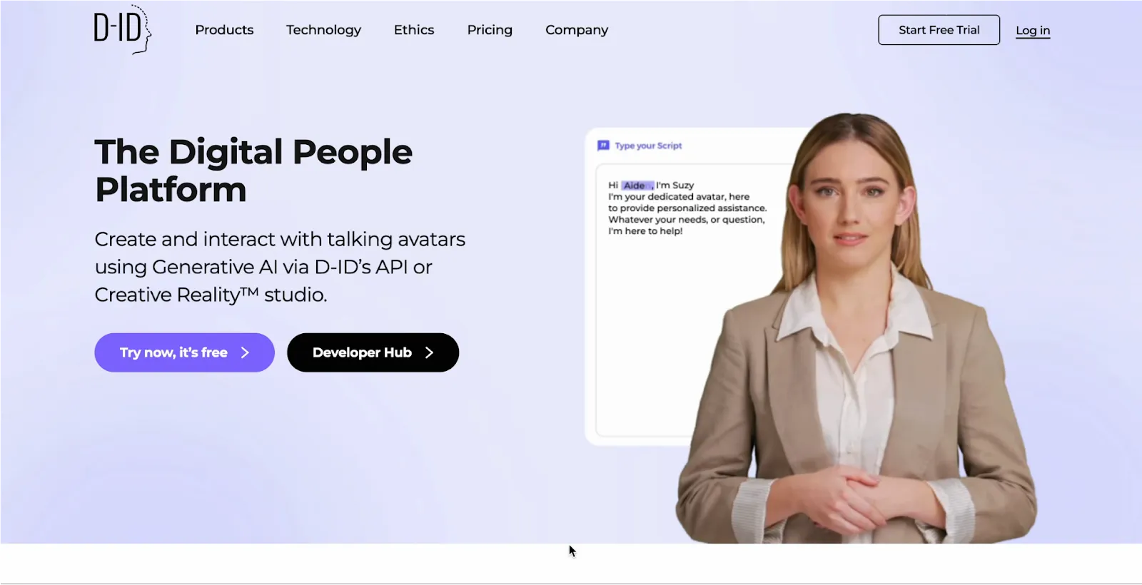 AI video created ith D-ID