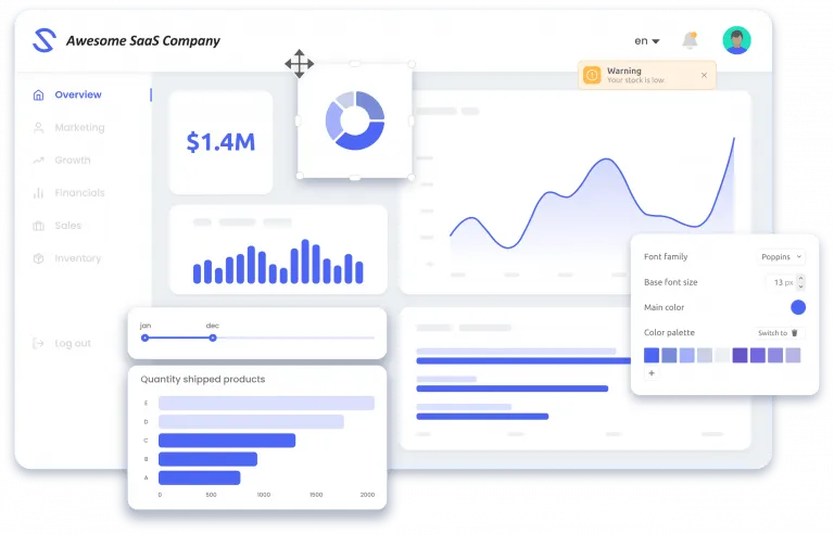 Example of embedded business intelligence software