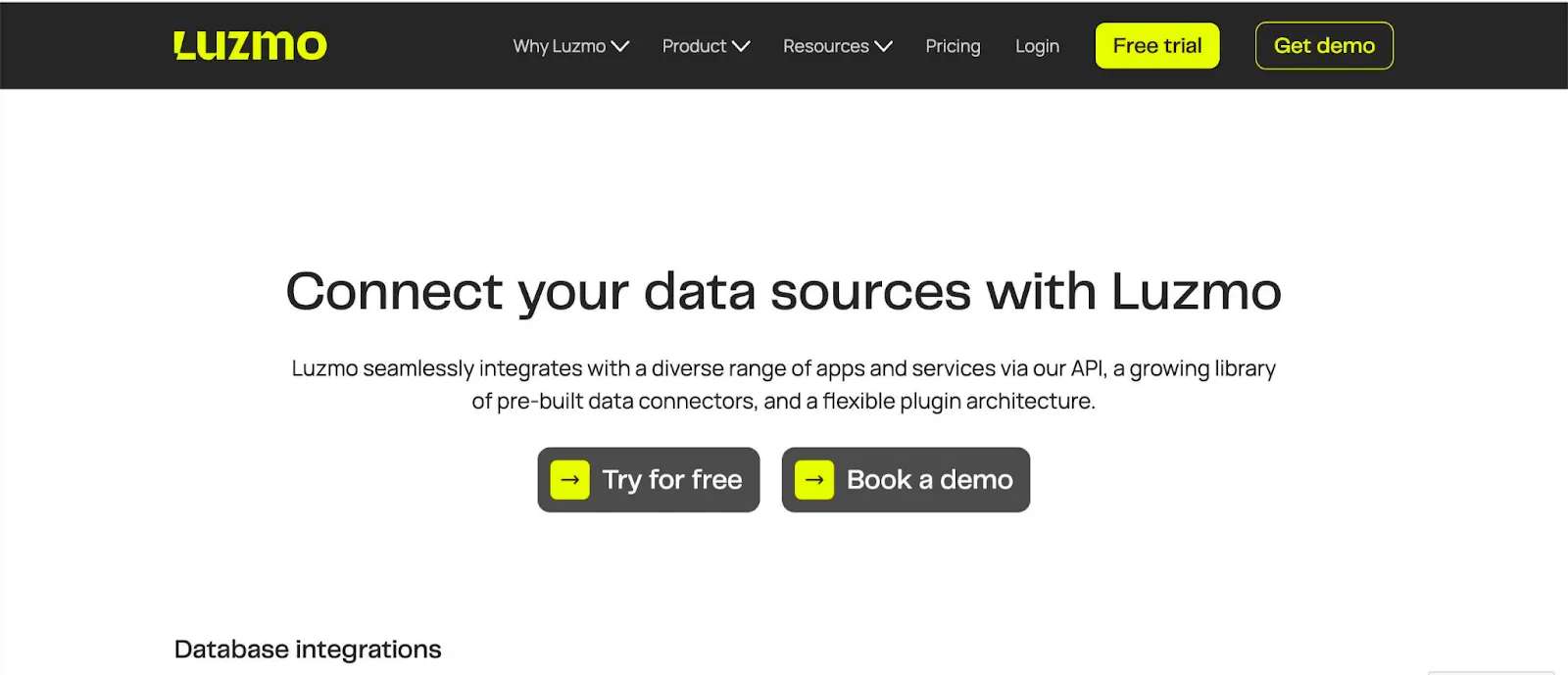 luzmo data connectors