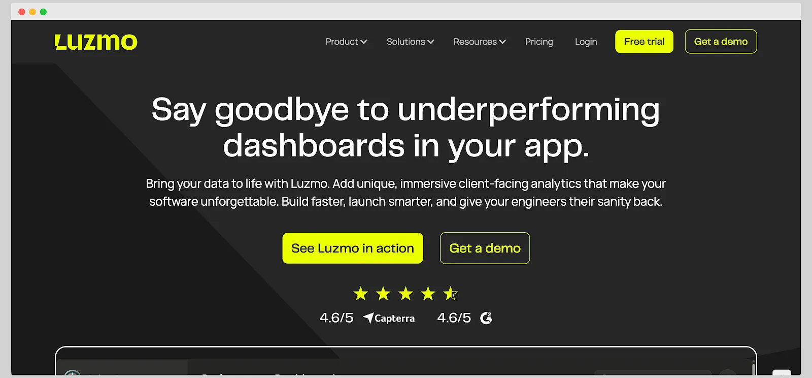 Luzmo is the best data dashboard software for SaaS teams that need embedded analytics