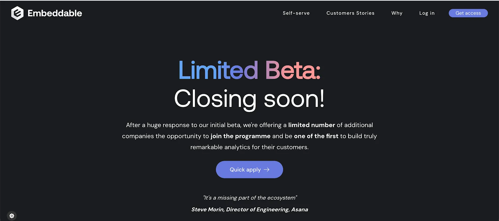 Embeddable pricing.