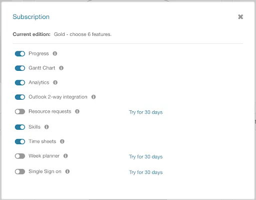 Example of self-checkout experience for product add-ons like analytics