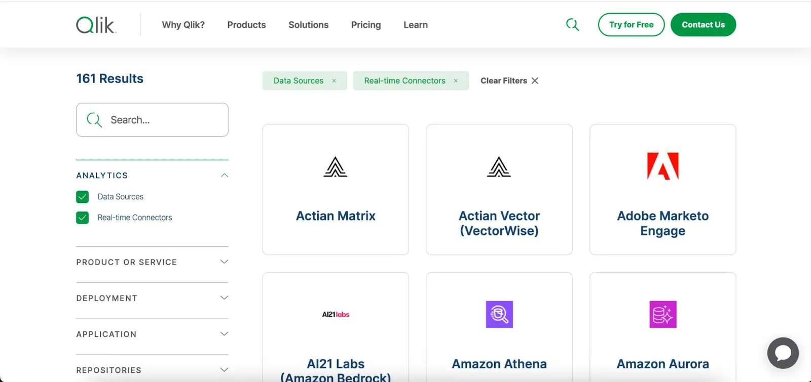 qlik sense connectors and data sources