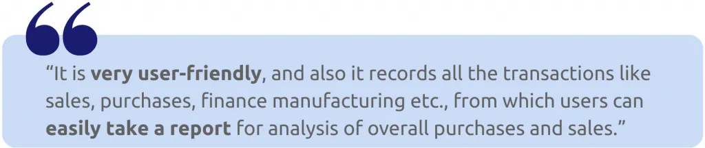 Quote where a SaaS user says that the analytics features of a SaaS company offer great end-user business value