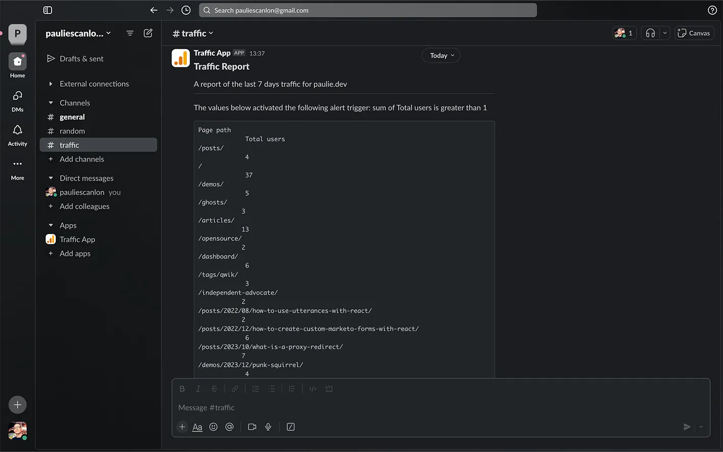 Example of real-time data monitoring using Luzmo