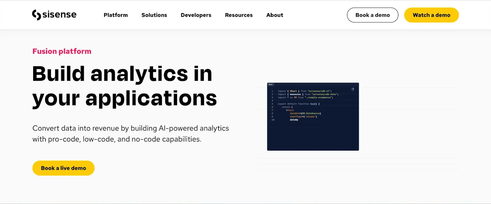 Domo competitor - Sisense