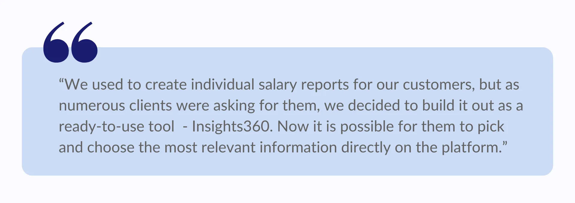 Quote about user demand for HR analytics inside SaaS platforms
