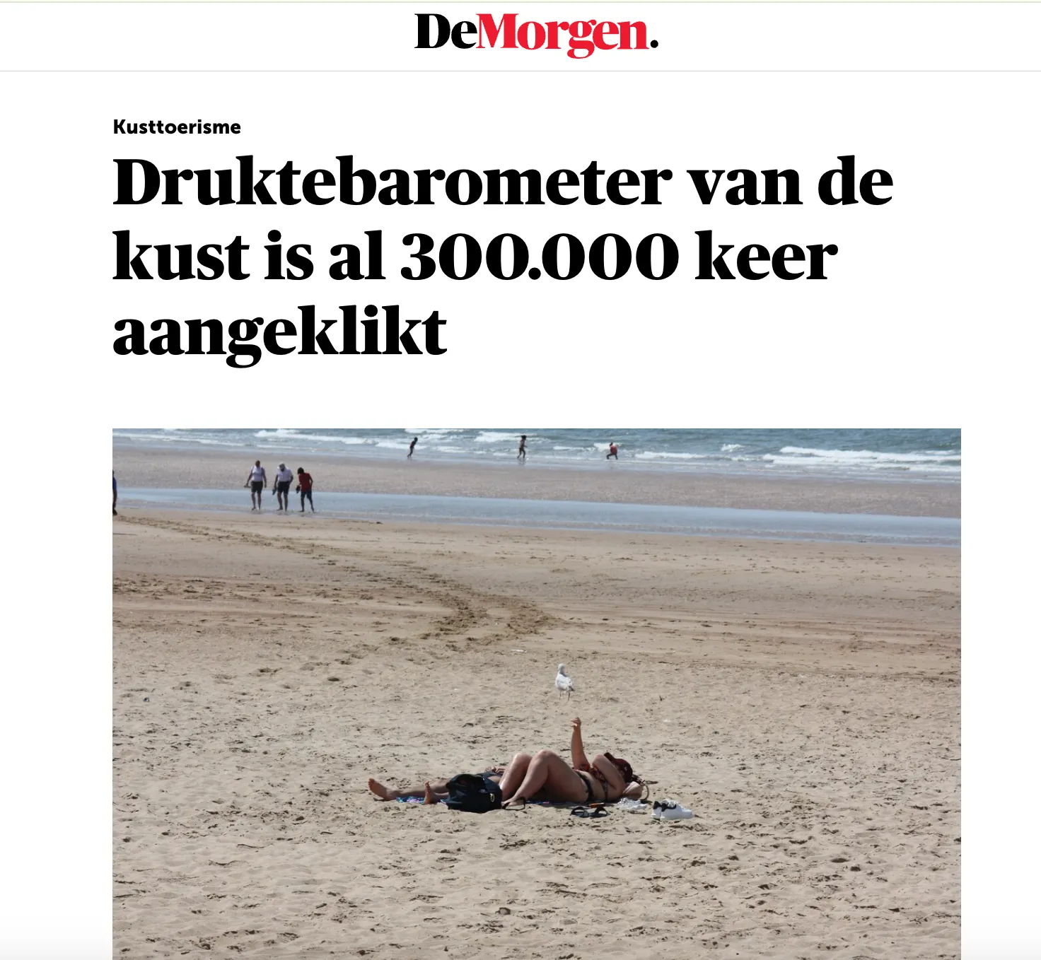 West-Flanders tourism coastal crowd barometer in the news
