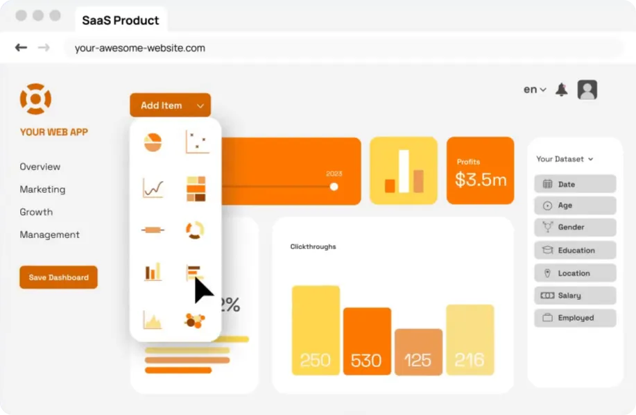 Embedded self-service analytics illustration