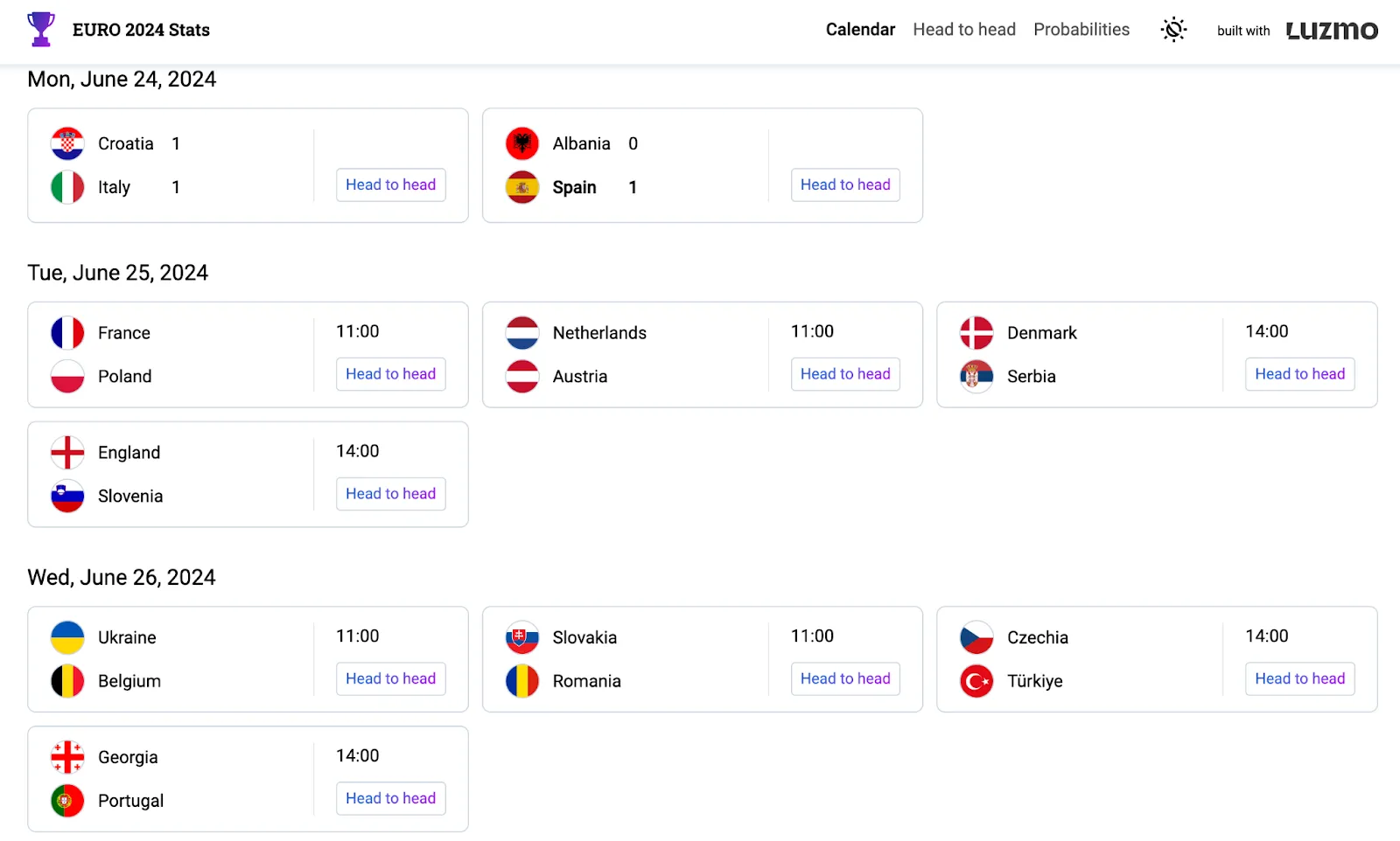 UEFA 2024 app calendar