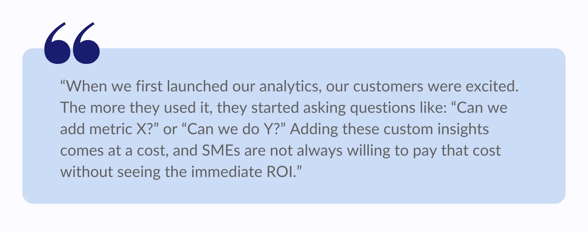 Quote about the ROI of adding workforce analytics in HR software