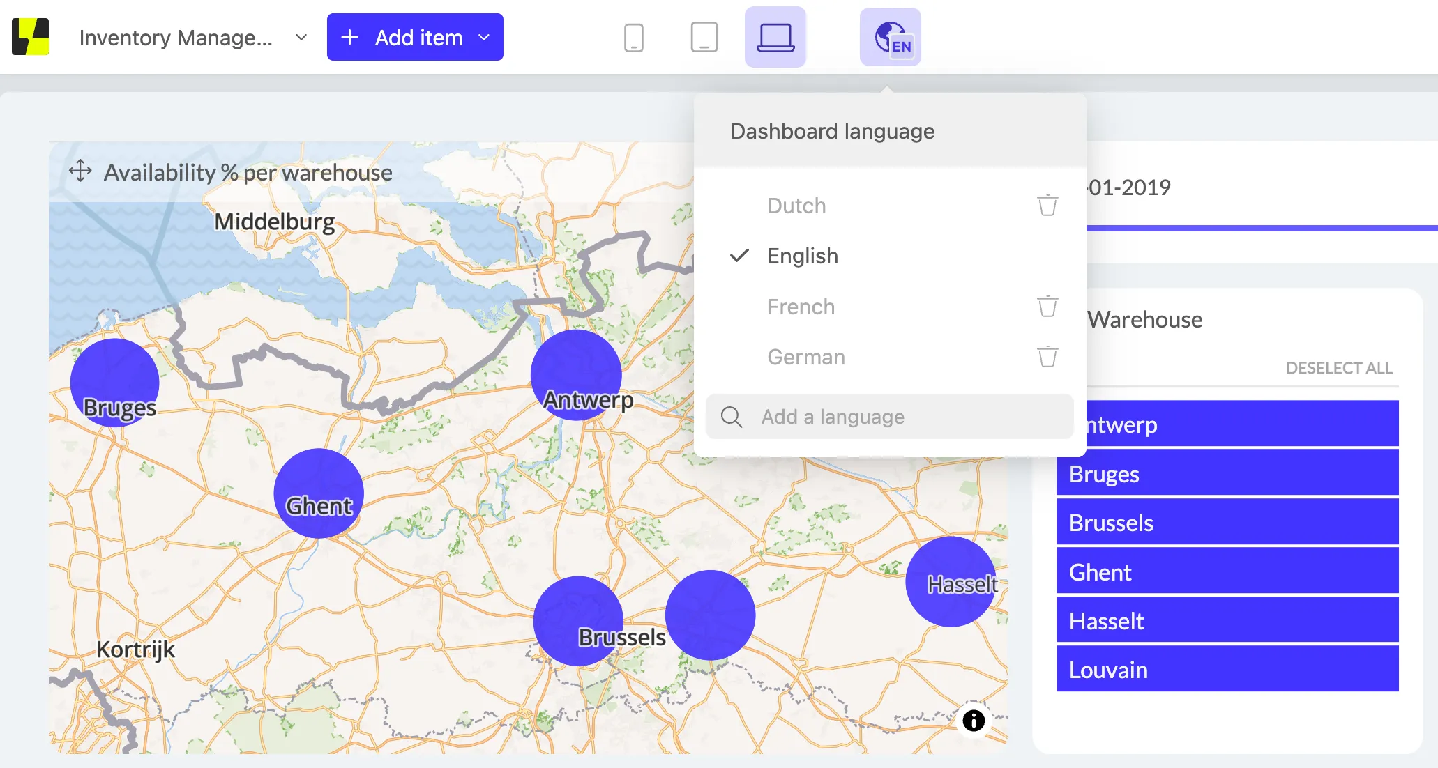 Multilingual dashboards in Luzmo