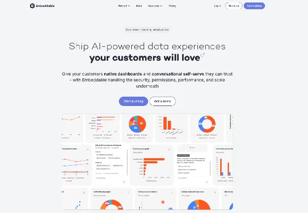 Embeddable native embedded dashboard