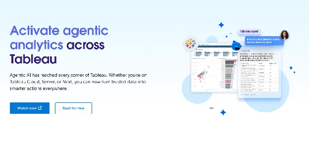 Tableau embedded analytics platform homepage