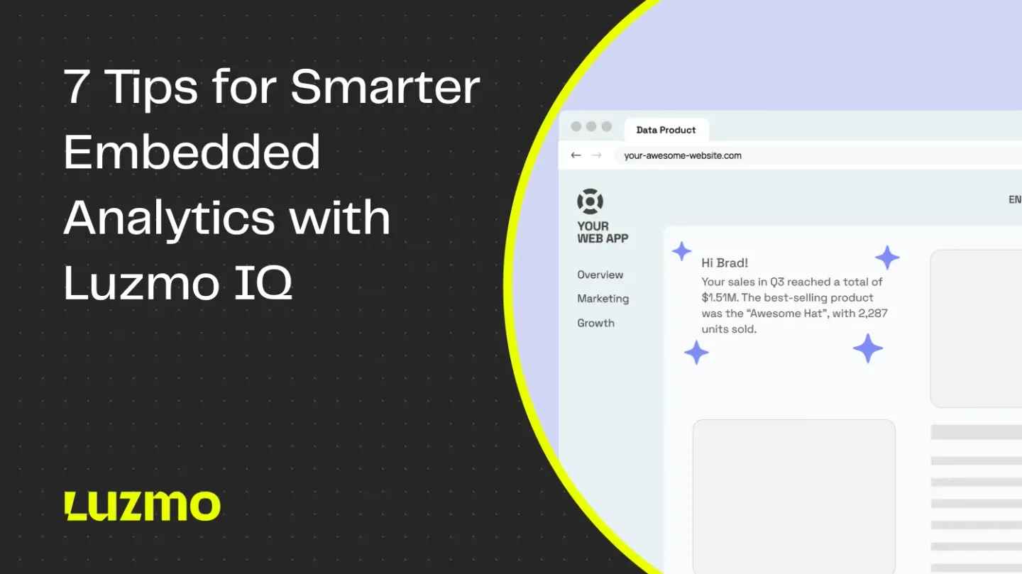 7 Tips for Smarter Embedded Analytics with Luzmo IQ