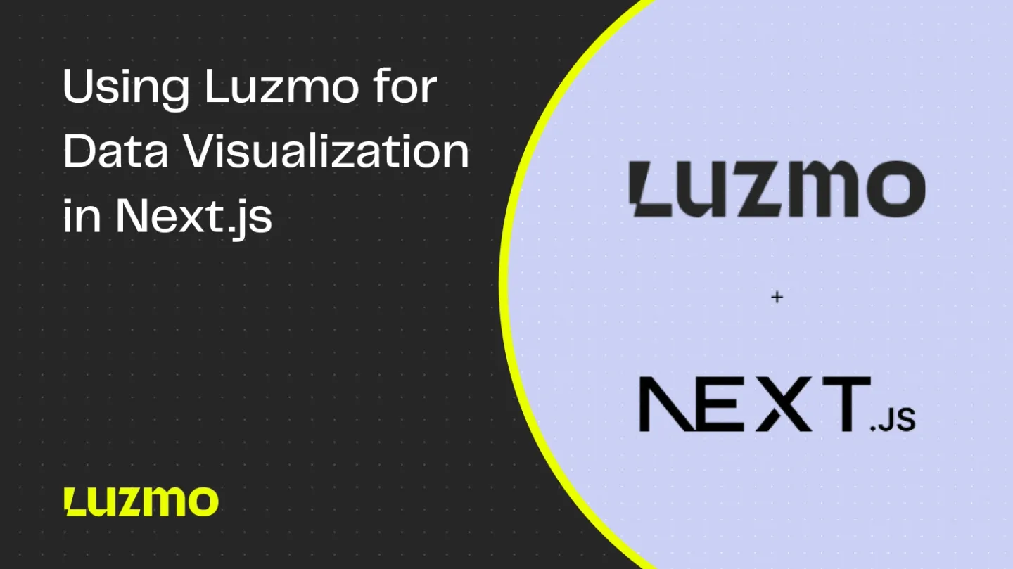 Using Luzmo for Data Visualization in Next.js: A Set-up Guide