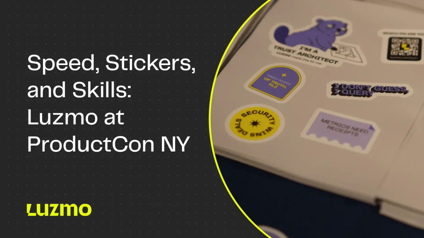 Speed, Stickers, and Skills: Luzmo at ProductCon NY