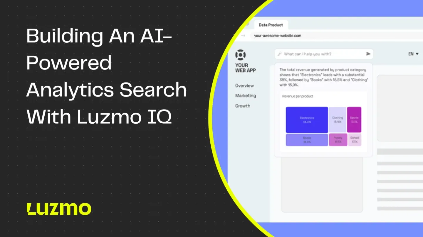 How to Build an AI Powered Analytics Search With Luzmo IQ