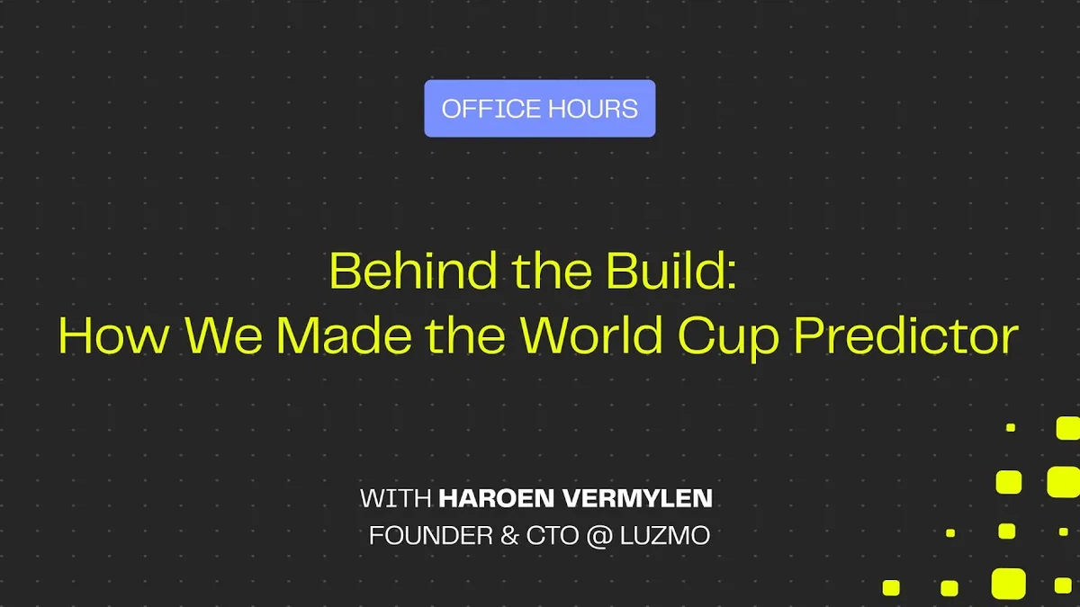 Luzmo Office Hours: World Cup 2026 AI Dashboard with Haroen