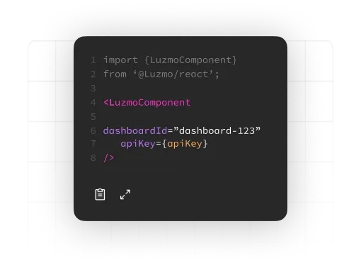 Embedded analytics with code