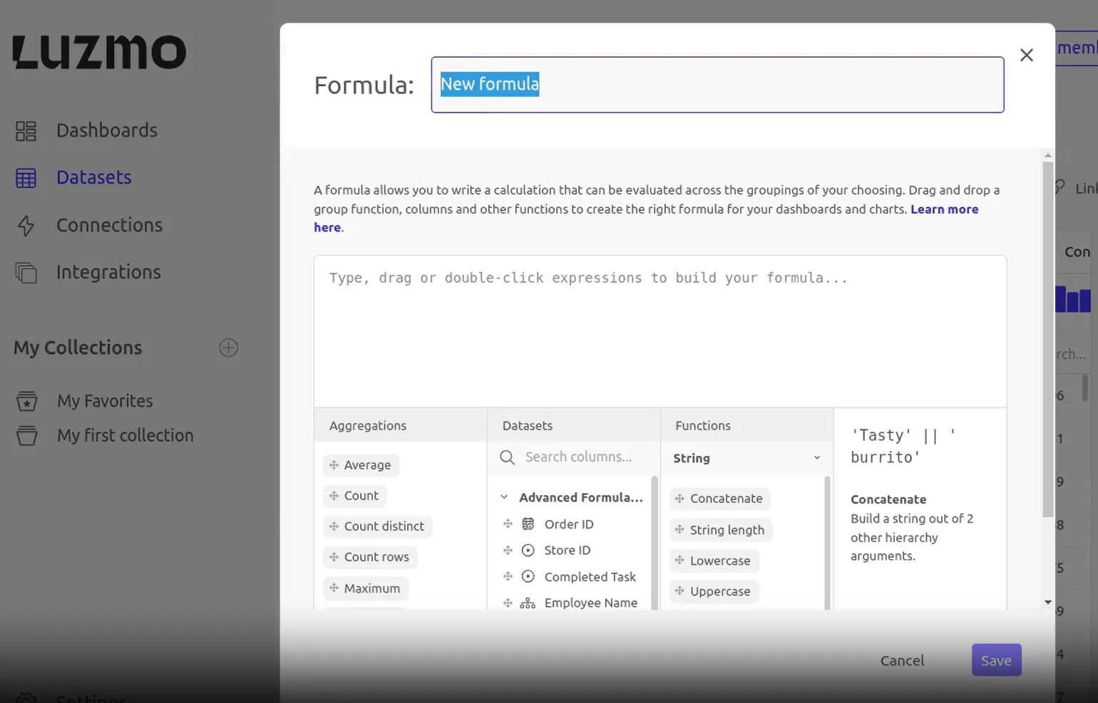 Aggregation Formulas